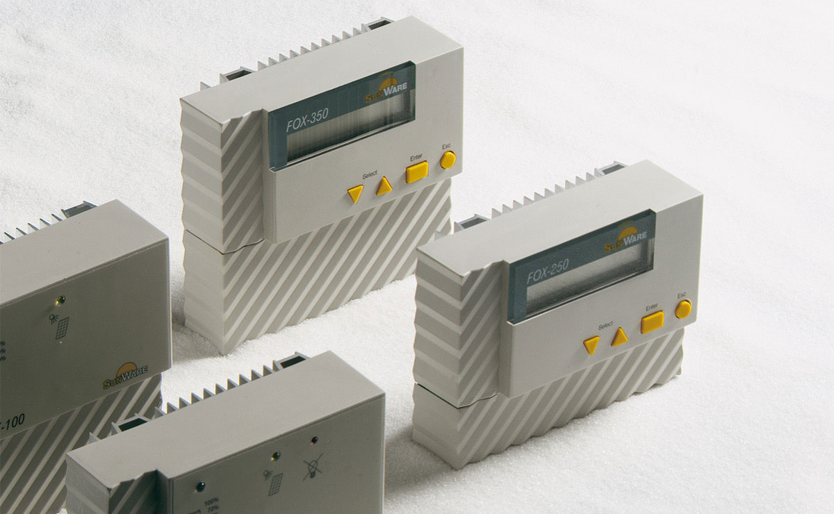 Sunware Fox350 – Solarladeregler (Steuerung), SynapsisDesign Sunware Fox350 – Solarladeregler (Steuerung), SynapsisDesign, Produktdesign, Industriedesign, Design